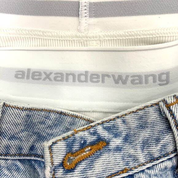 Alexander Wang Light Blue Cotton Casual Patchwork Jeans Size 27 Womens - Picture 8 of 8